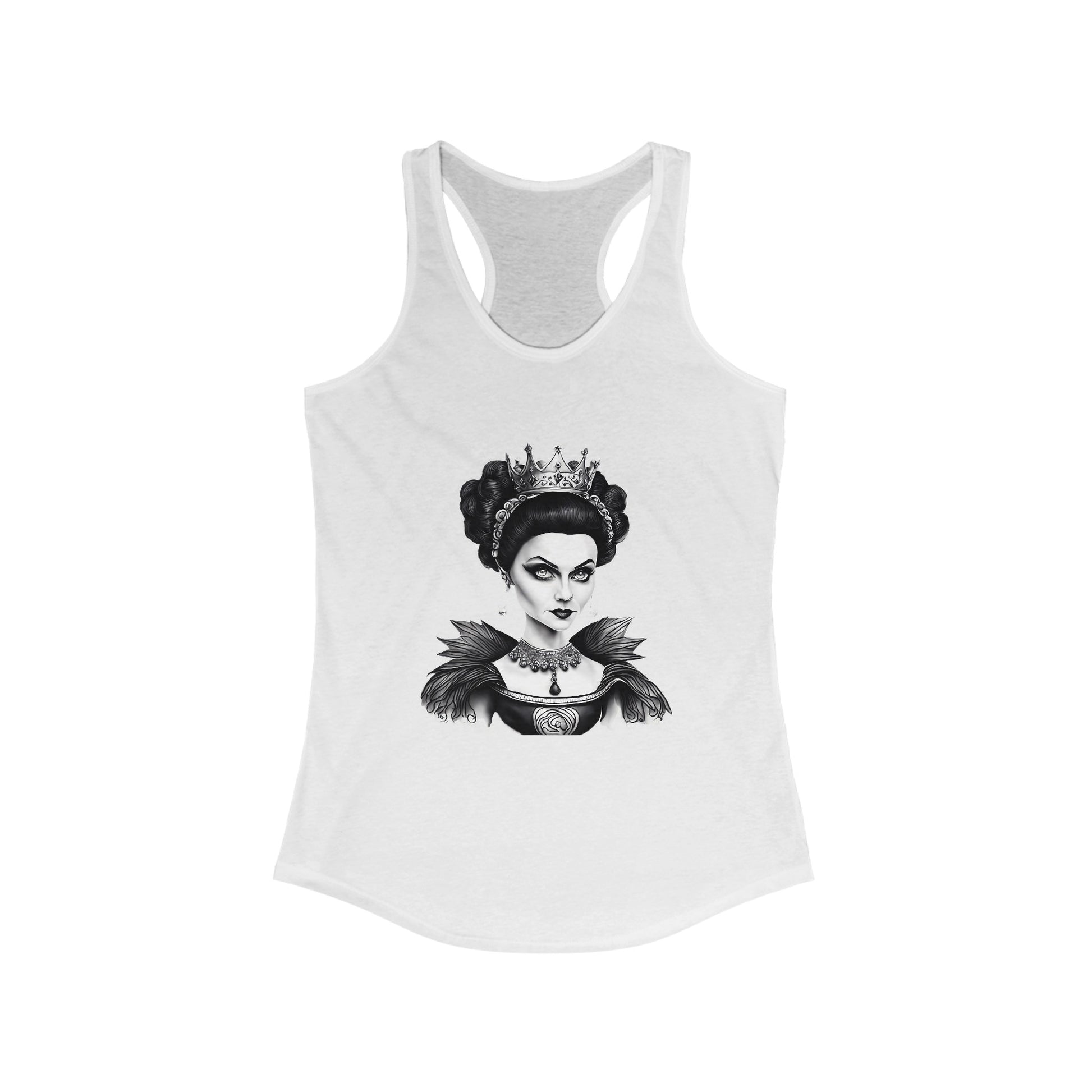 The Stamina for Men Women's Queen of Spades Swingers white Tank Top | QOS front view