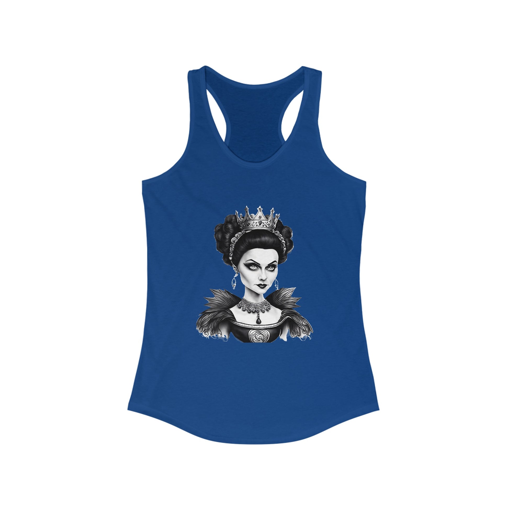 The Stamina for Men Women's Queen of Spades Swingers royal blue Tank Top | QOS front view