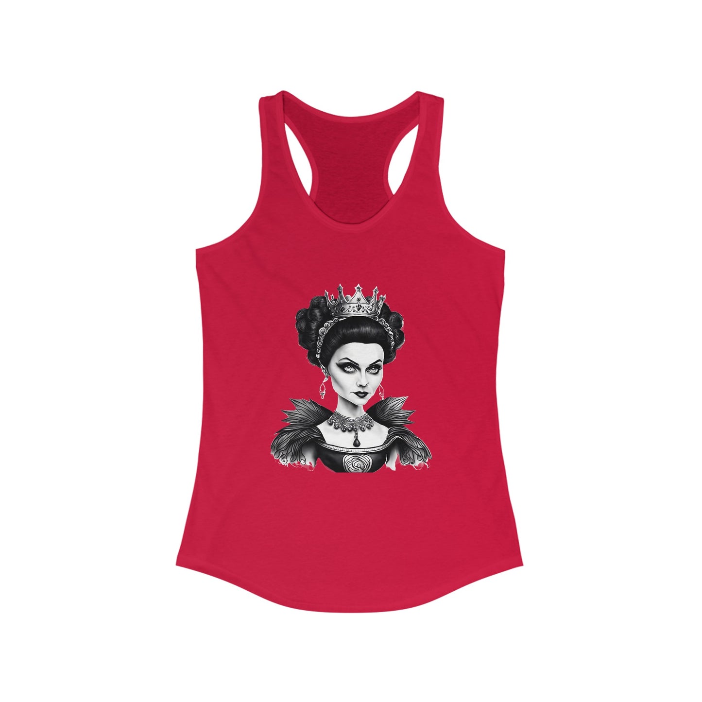 The Stamina for Men Women's Queen of Spades Swingers red Tank Top | QOS front view